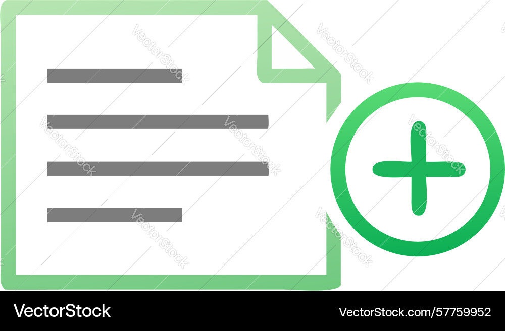Add new document icon - content creation design vector image