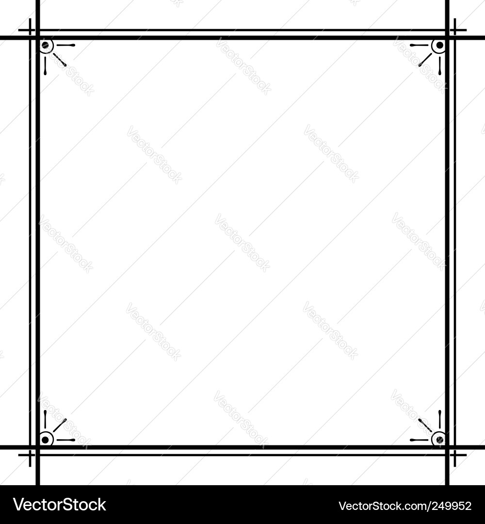 Classic Black Frame Vector Image