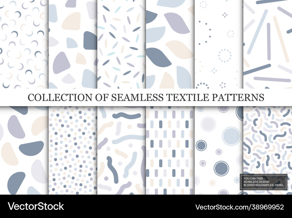 Collection seamless colorful patterns Collection seamless colorful patterns vector image