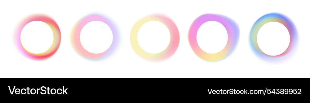 Gradient circle frame abstract fluid color round Gradient circle frame abstract fluid color round vector image
