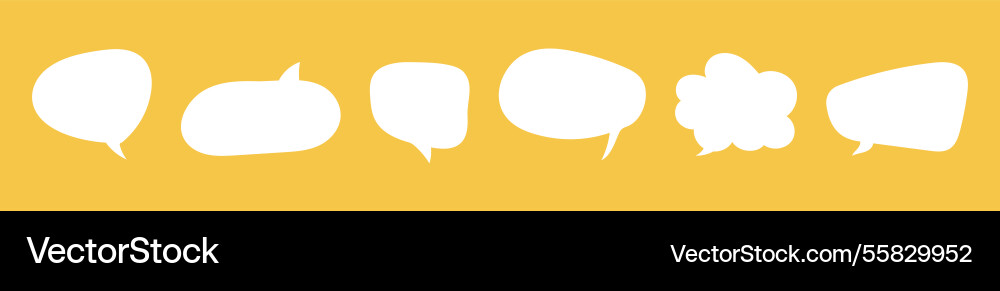 Speech bubbles for text set chatting symbol Speech bubbles for text set chatting symbol vector image