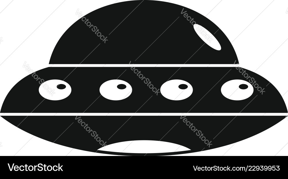 Alien spaceship icon simple style Vector Image