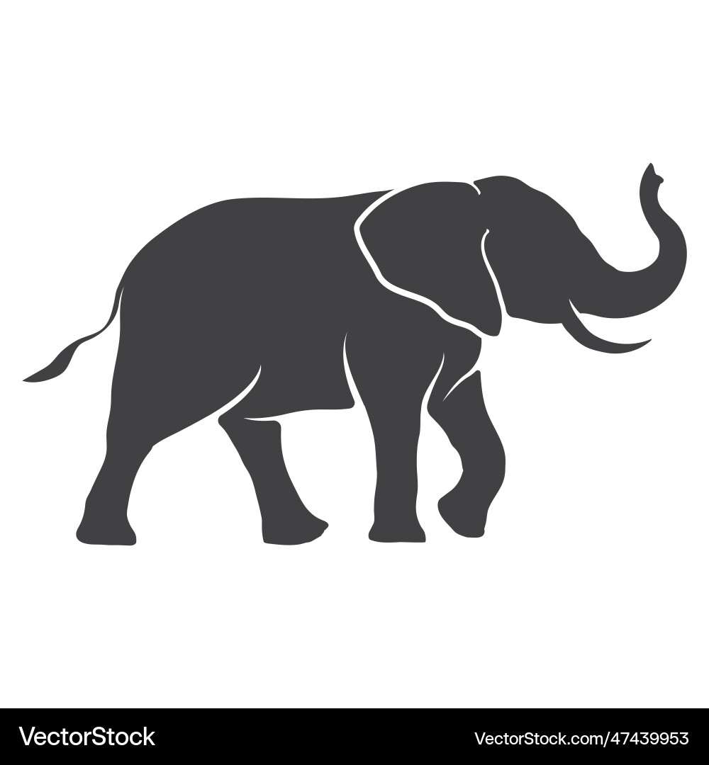 Elephant silhouette logo Vektorbild