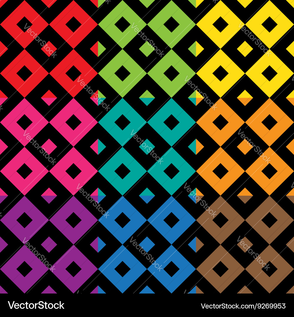 Geometric Color Block Pattern vector image
