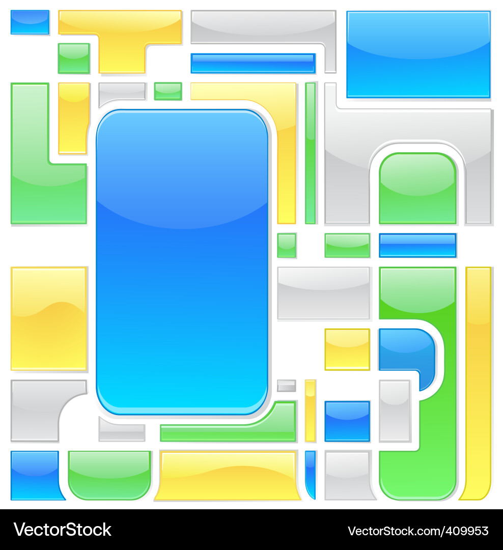 Mosaic buttons Vector Image