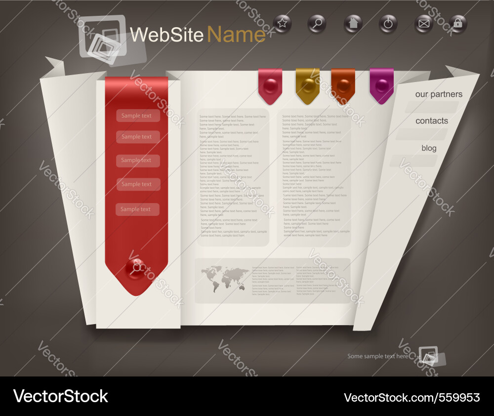 Web site design template vector image