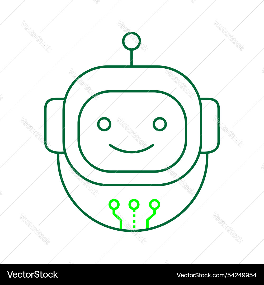 Ai automation avatar robot solutions icon design Vector Image