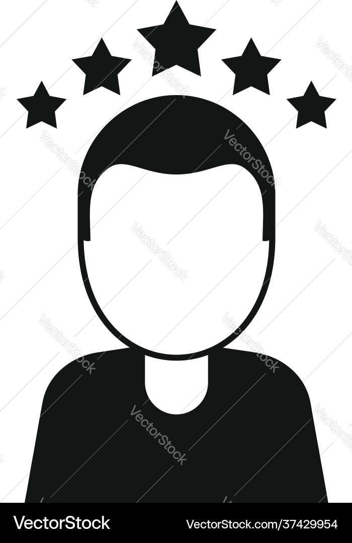 Attestation rating icon simple style Attestation rating icon simple style vector image