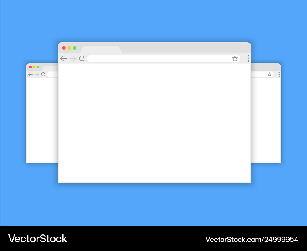 Browser windowweb in flat style window – Royalty-Free Vector | VectorStock