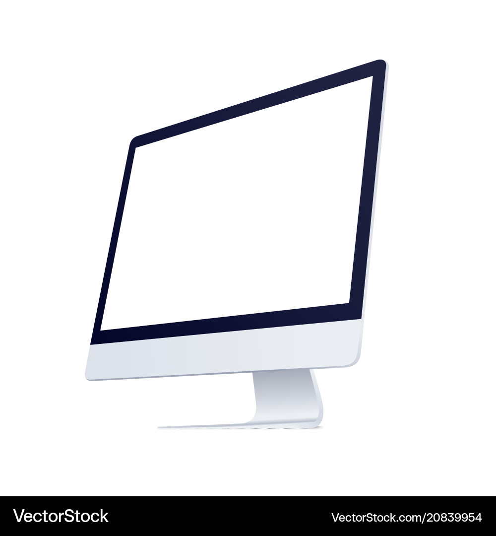 Modern Computer Monitor Display vector image