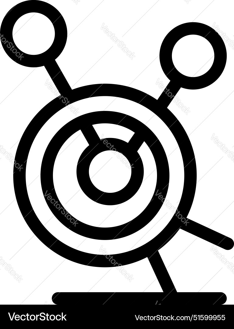 Abstract icon showing a network with three Abstract icon showing a network with three vector image