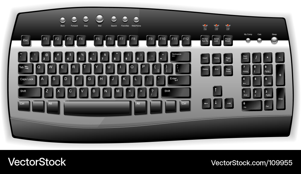 Keyboard Royalty Free Vector Image - VectorStock