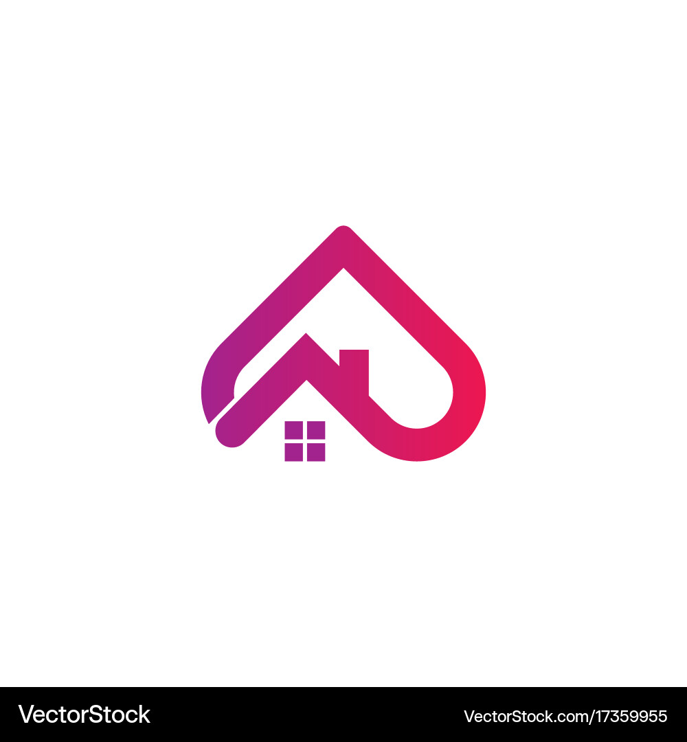 Love house logo vector image