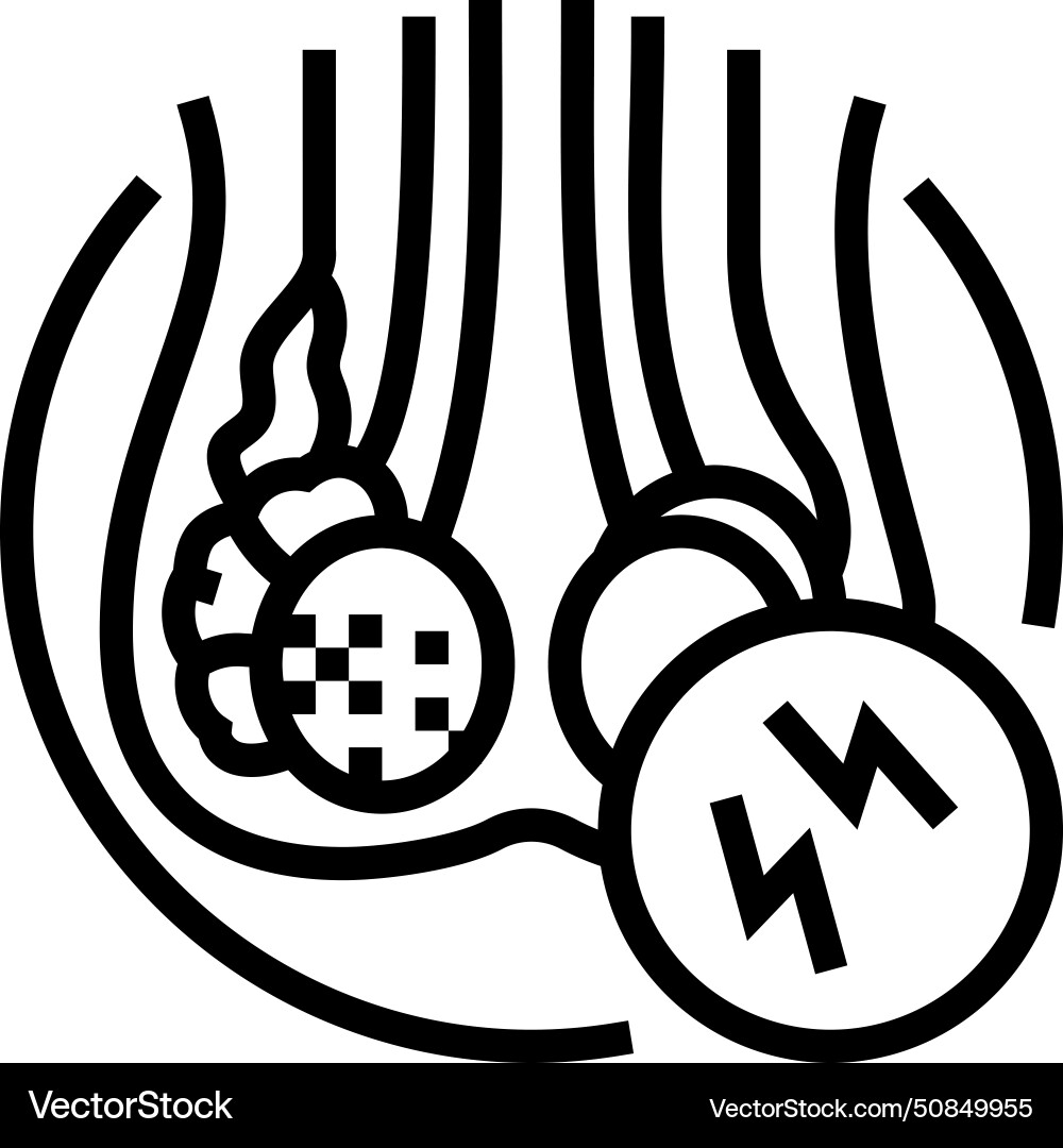 Urodynamic testing urology line icon Urodynamic testing urology line icon vector image