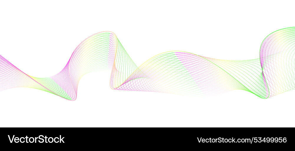 A wave lines with gradient colors A wave lines with gradient colors vector image