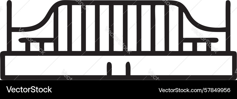 Architectural arch bridge symbol of connection Vector Image