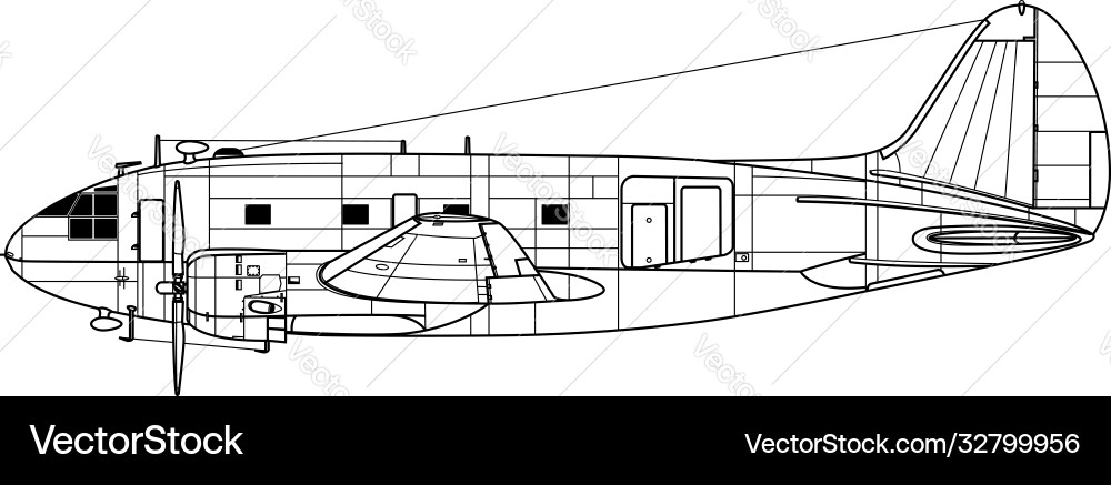 Curtiss C-46 Commando Vector Image