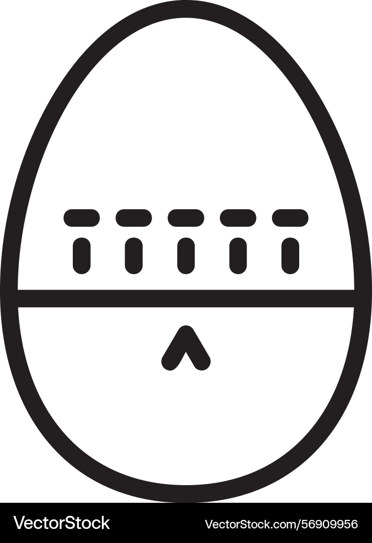 Egg timer linear style icon design Vector Image