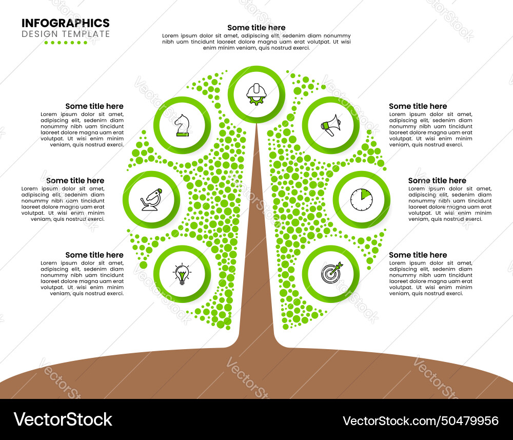 Infographic template abstract tree with circles Infographic template abstract tree with circles vector image