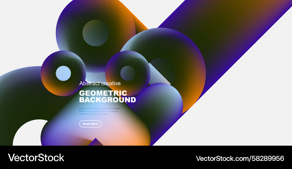 Vibrant abstract shapes overlap creating dynamic Vector Image