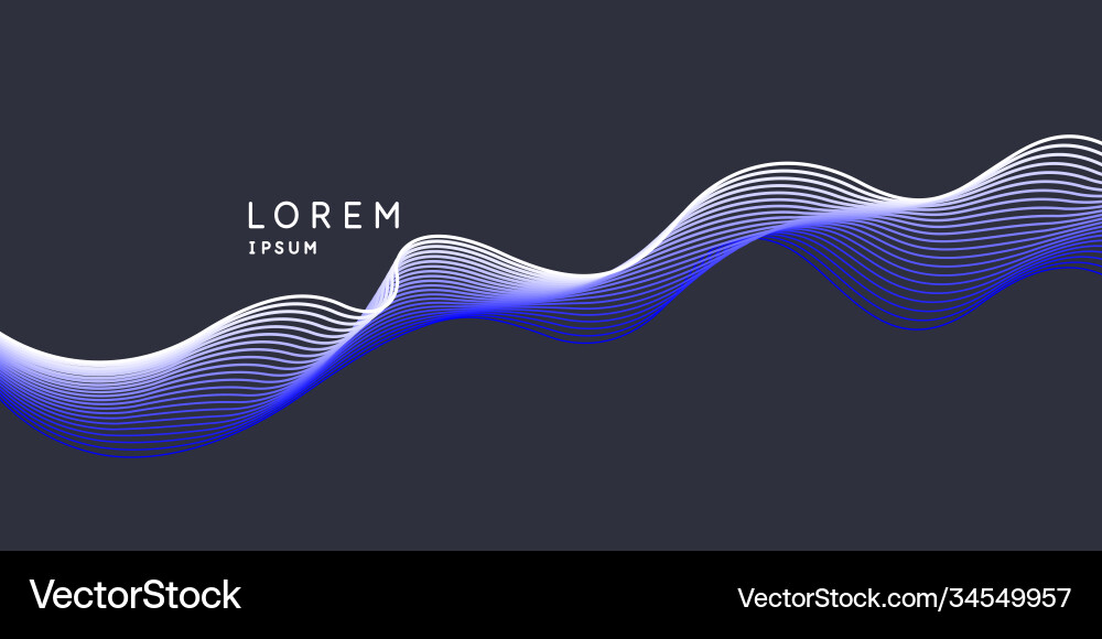 Abstract element with dynamic linear waves Abstract element with dynamic linear waves vector image