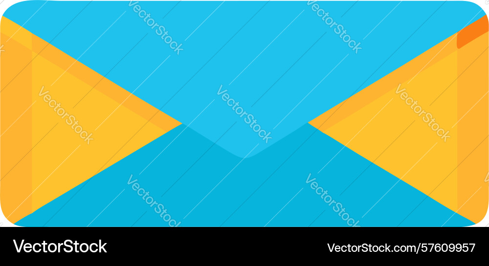 Flat design mail envelope icon generative vector image