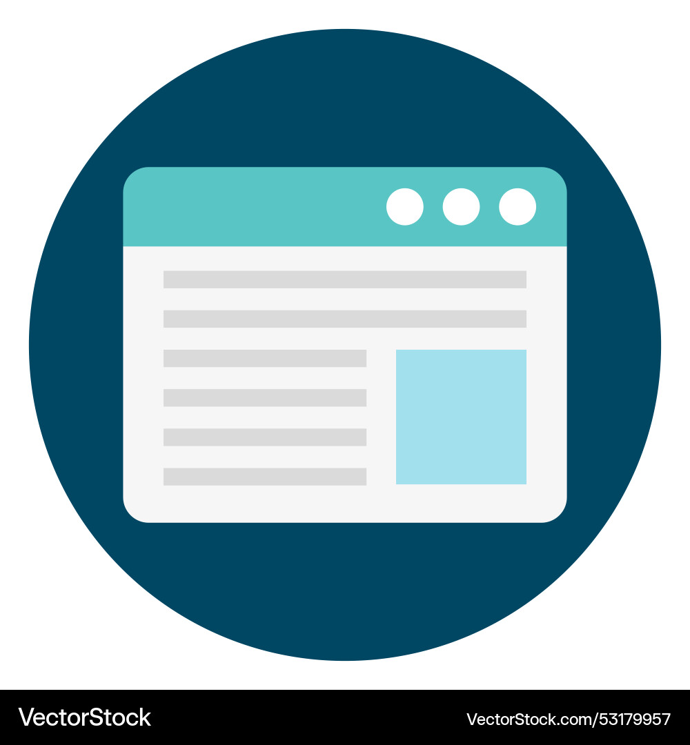 Icon website layout internet browser interface Icon website layout internet browser interface vector image