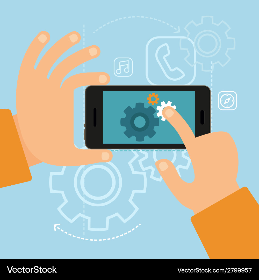 Mobile App Development Interface vector image