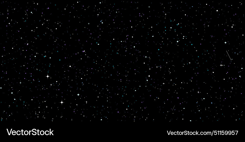 Retro Cosmic Galaxy Pattern Vector Image