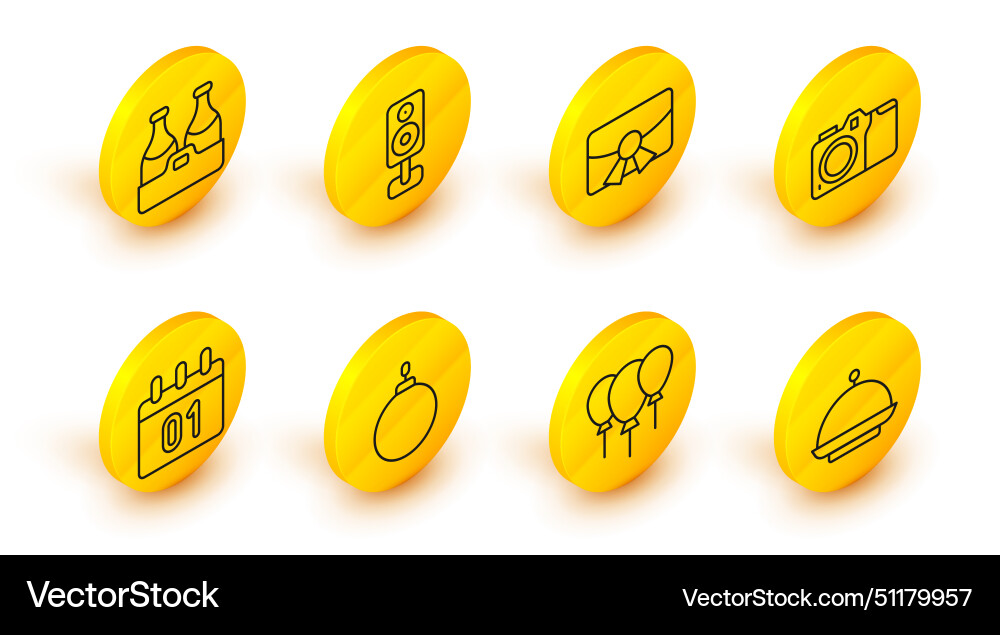 Set line christmas covered with tray balloons Set line christmas covered with tray balloons vector image