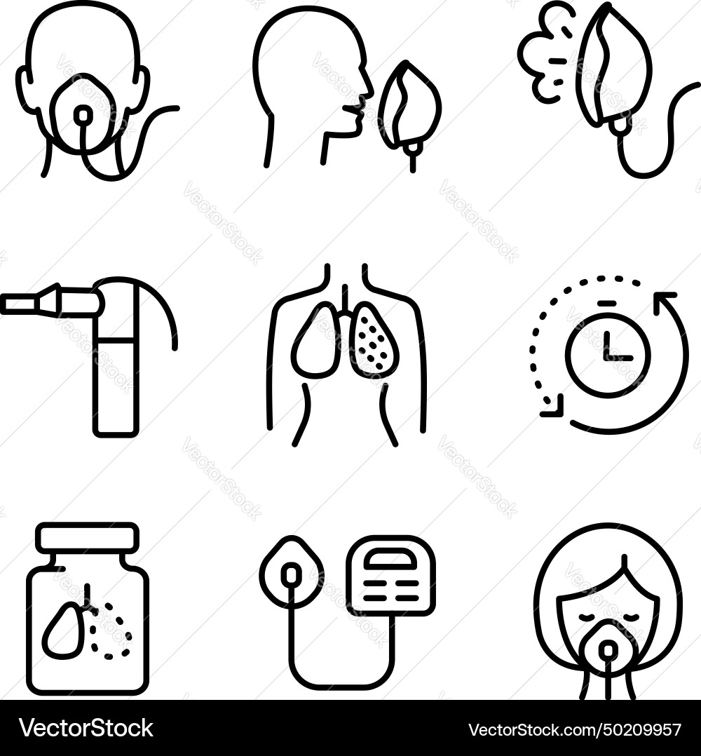 Set of nebulizers different types Set of nebulizers different types Vector Image
