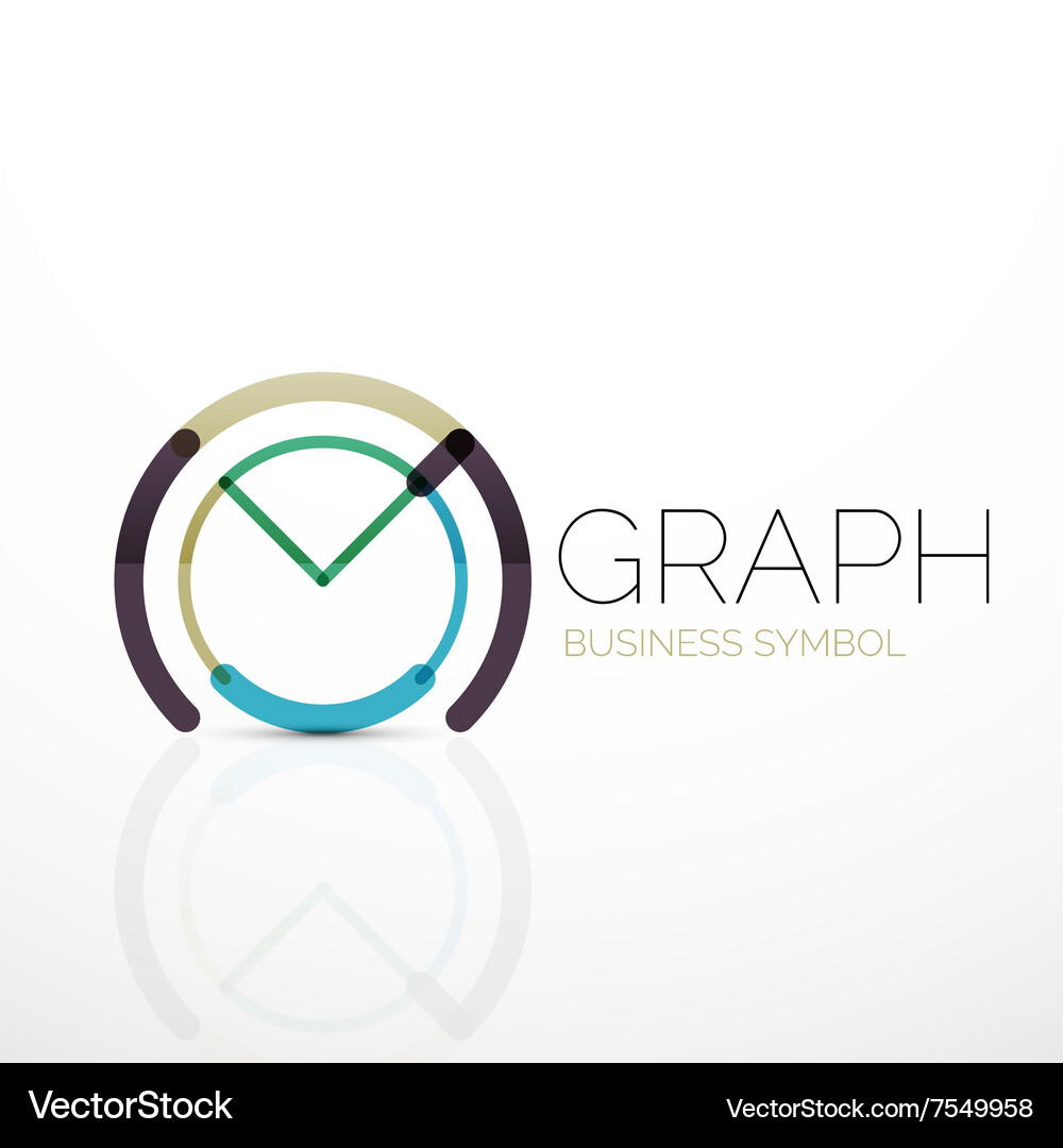 Abstract logo idea linear chart or graph Vector Image
