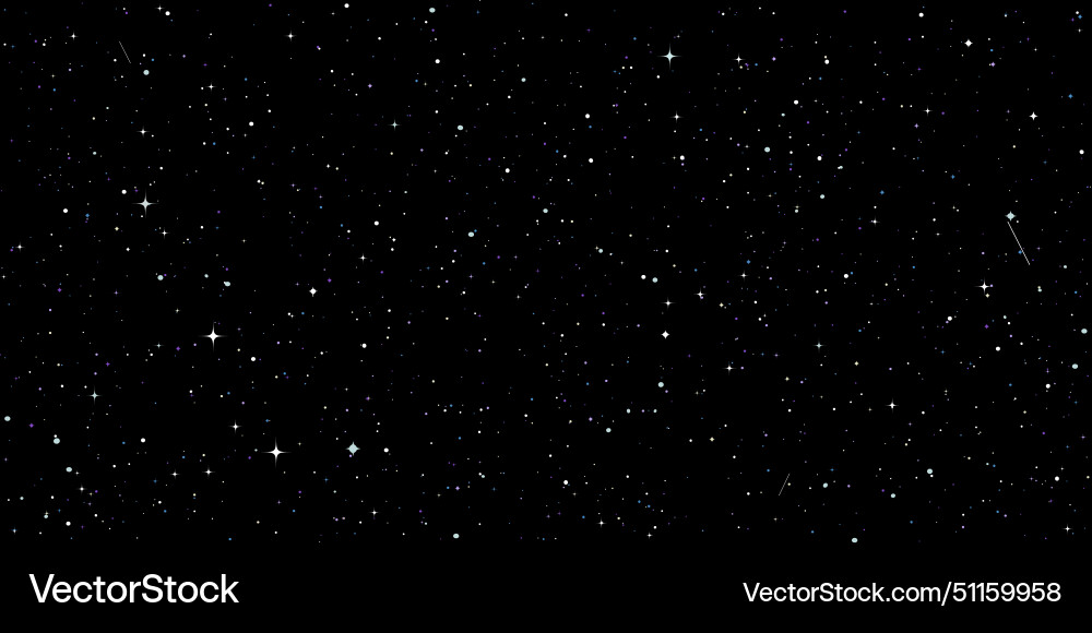 Dark starry sky seamless pattern Royalty Free Vector Image