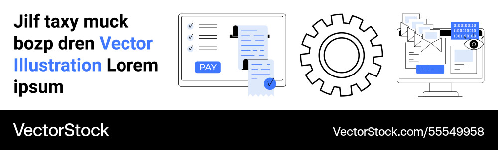 Digital workflow with financial transactions Digital workflow with financial transactions vector image