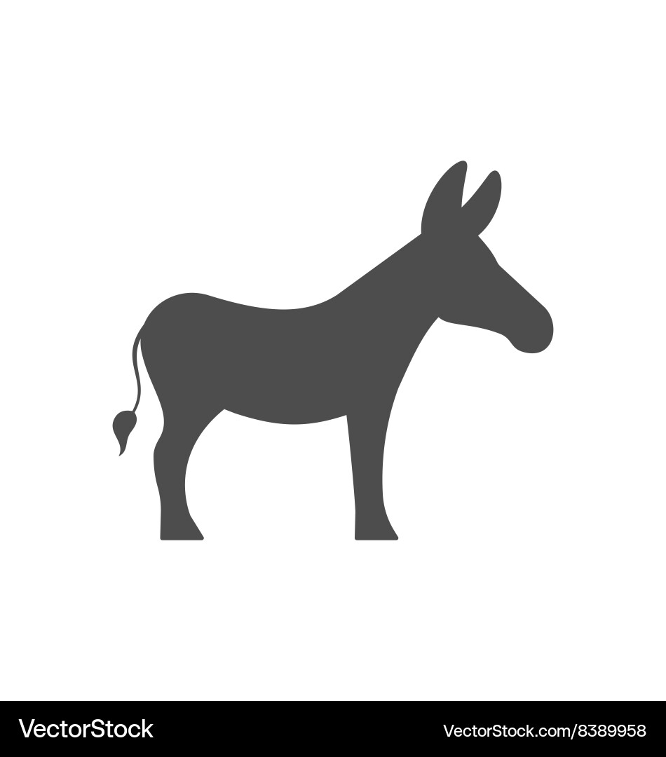 Donkey Silhouette Vector Image