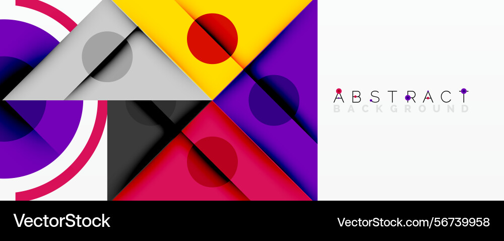 Geometric shapes overlap creating vibrant Vector Image