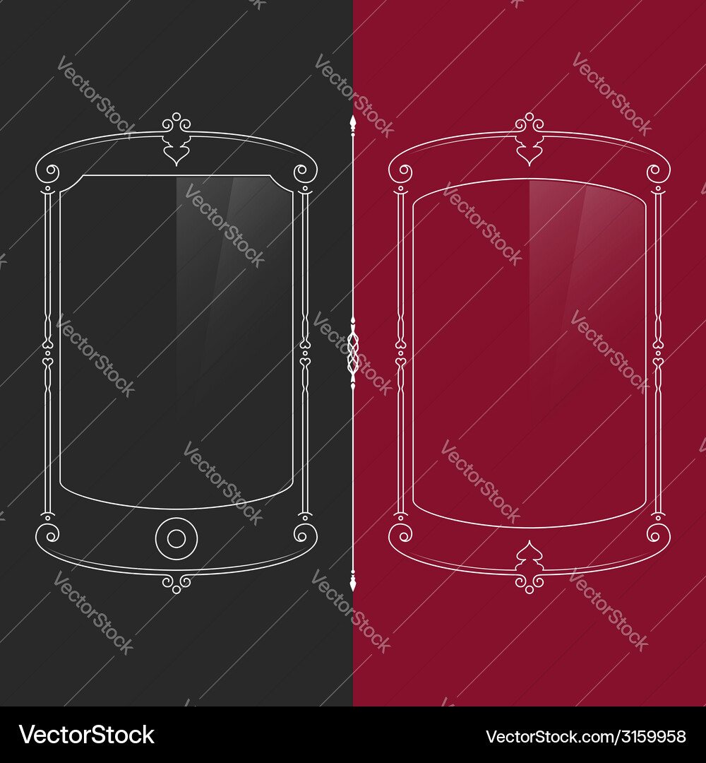 Monogram frame with space for text Vector Image