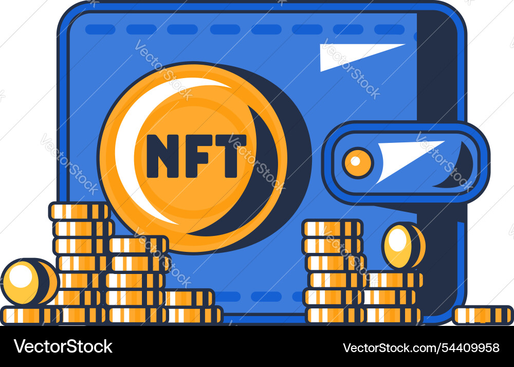 Multi colored storing nft assets concept Multi colored storing nft assets concept vector image