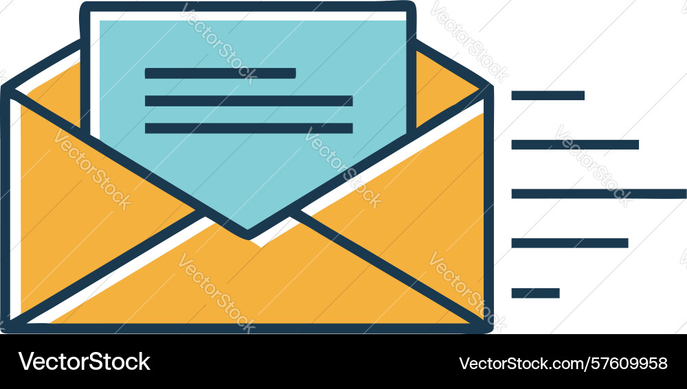 Sending email outbox design generative ai vector image