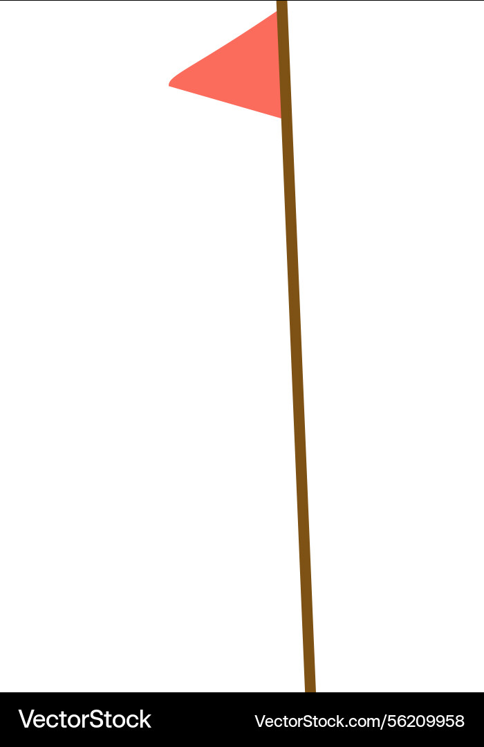 Simple triangular flagpole Vector Image