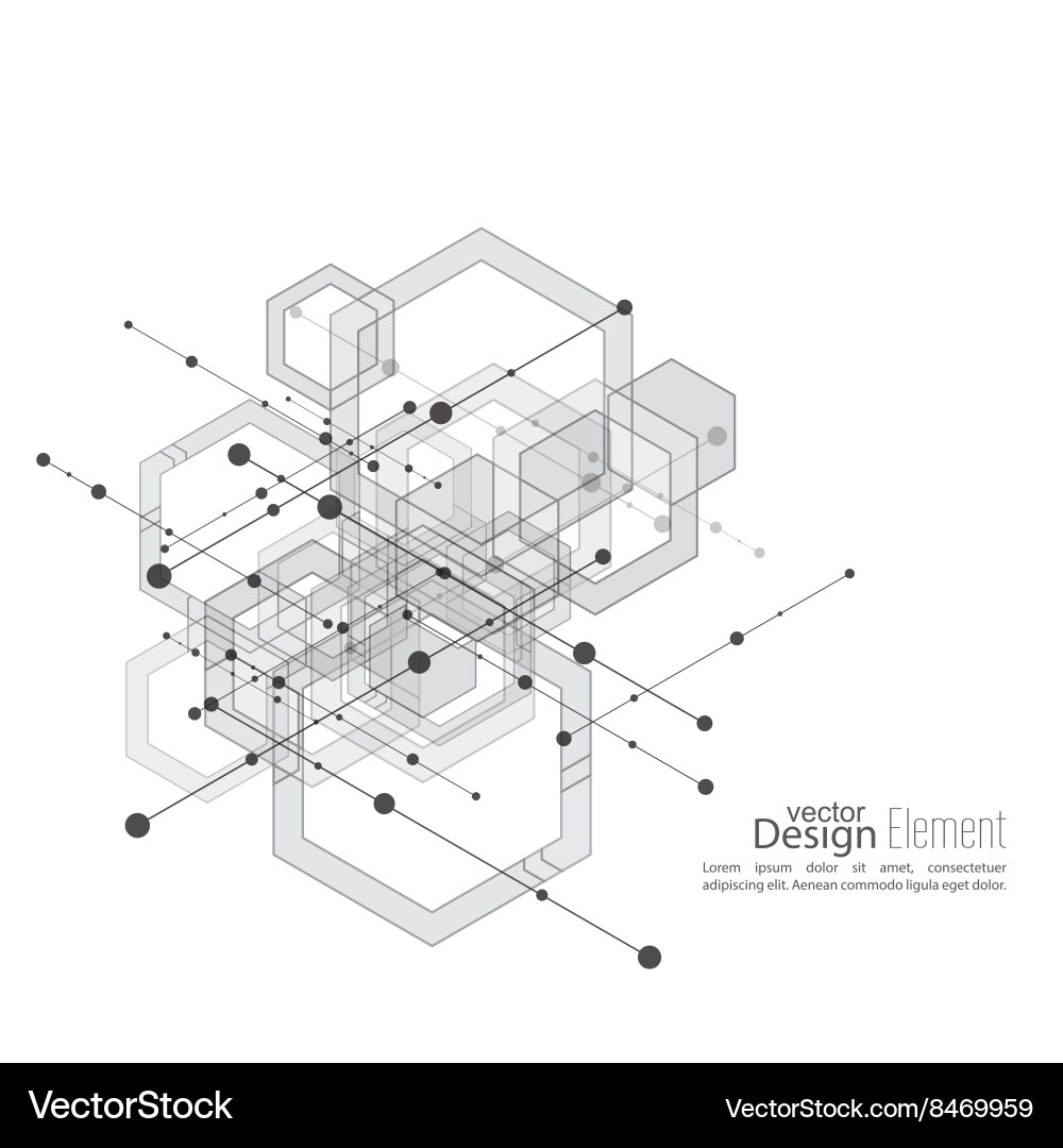 Abstract Particle Network vector image