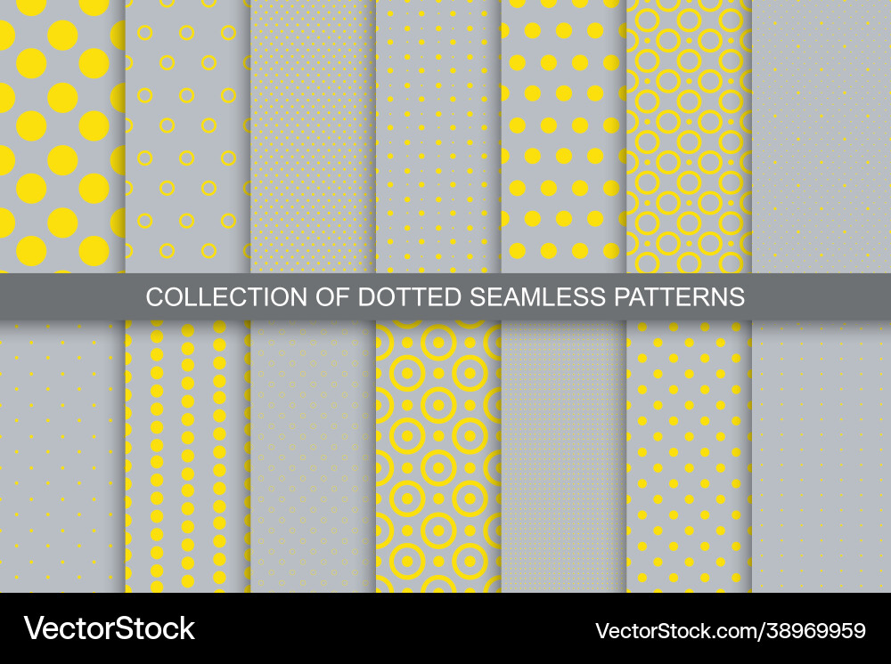 Collection seamless dotted patterns Collection seamless dotted patterns vector image