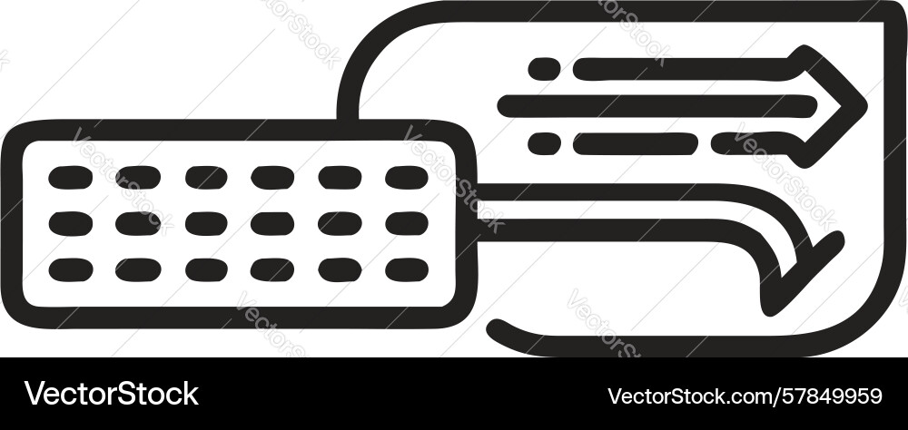 Document with arrows data flow digital transfer vector image