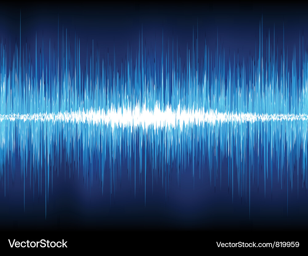 Sound waves oscillating Vector Image