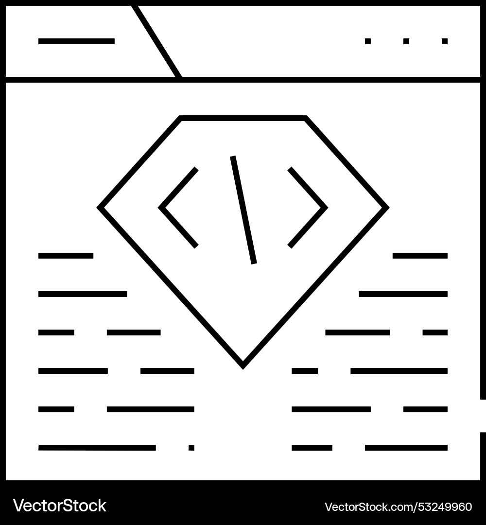 Coding seo optimization line icon Vector Image
