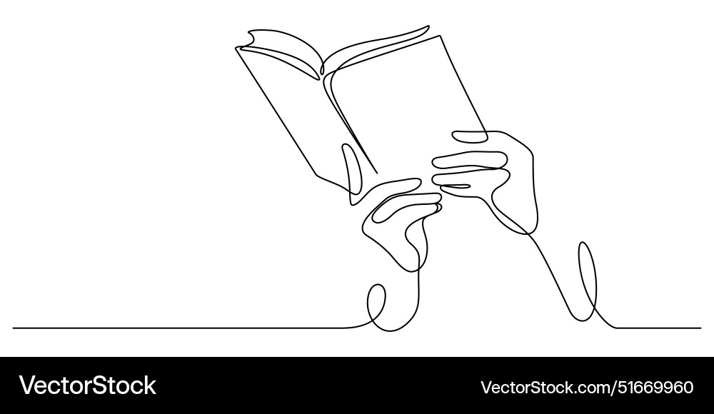 Handhaltebuch eine Linie kontinuierlich Handhaltebuch eine Linie kontinuierlich vektorbild