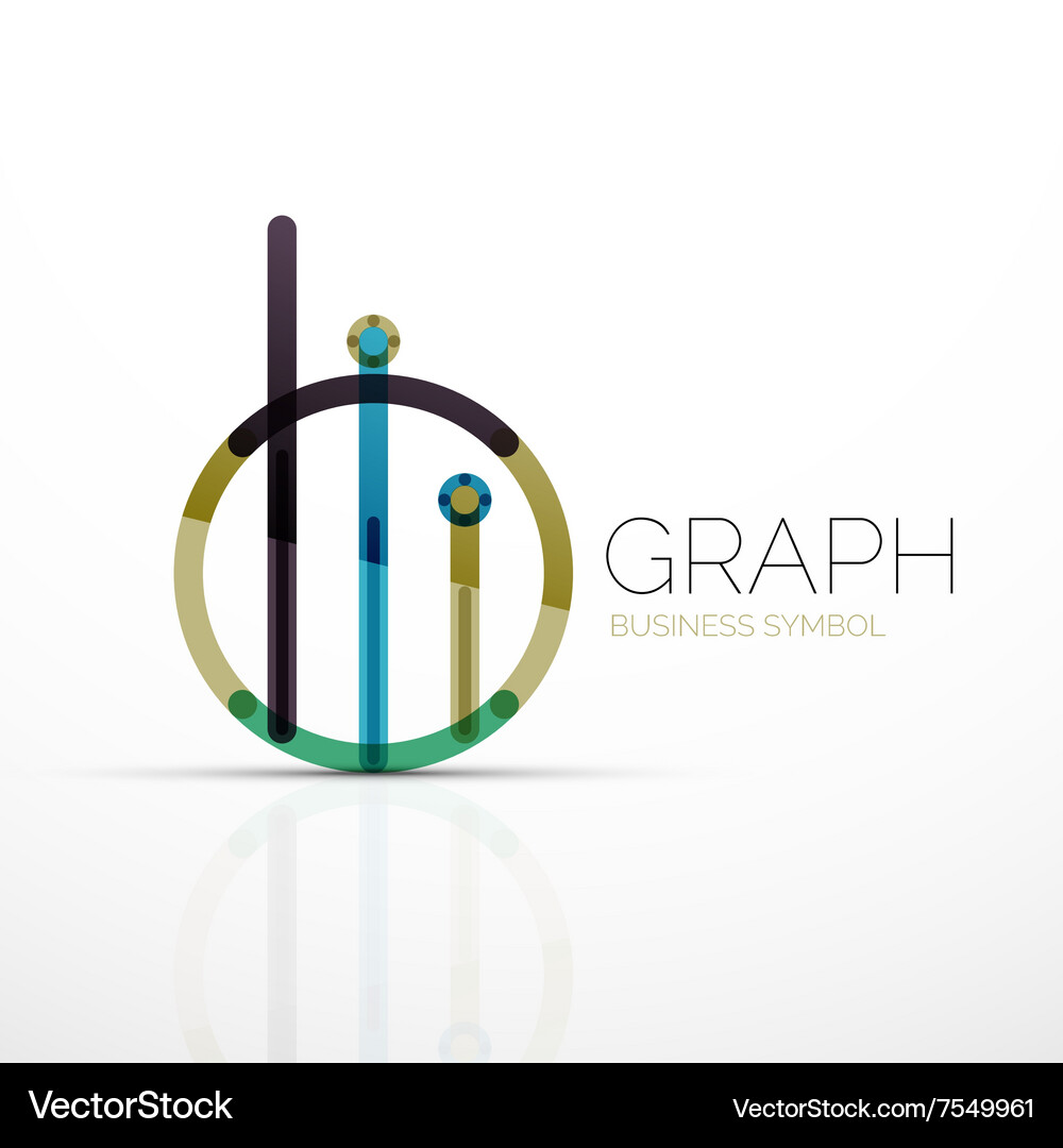 Abstract logo idea linear chart or graph Vector Image
