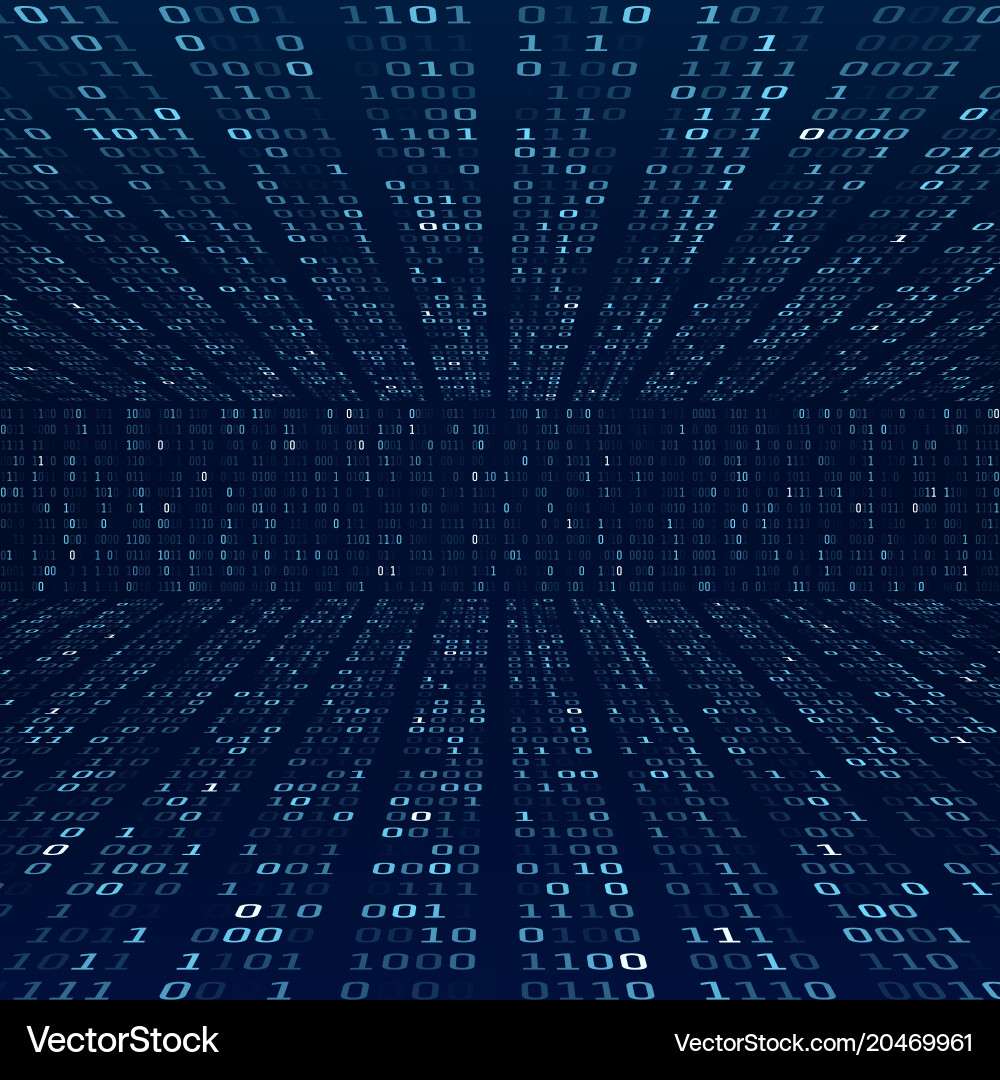Binary Code Data Stream Vector Image