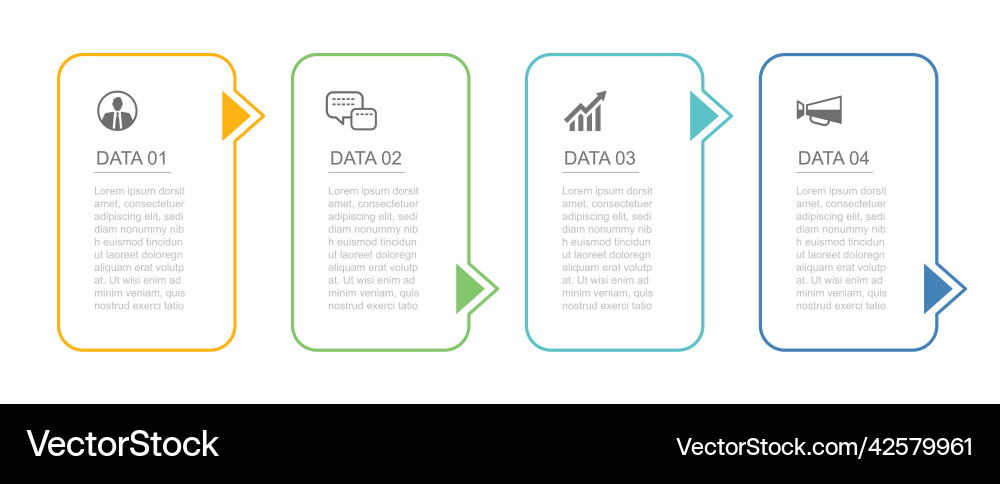 Data Outline Infographics Tab Index vector image