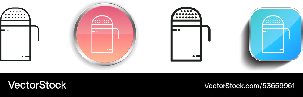 Dredger icon thin linear regular and button style Dredger icon thin linear regular and button style vector image